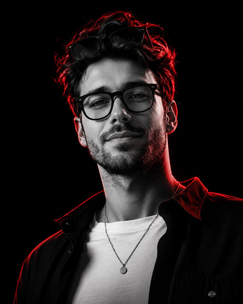 Ultra-detailed Cinematic Digital Portrait of a Young Man with Tousled Messy Black Hair and Light