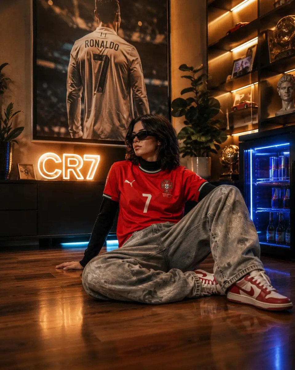 Cinematic Sports Fan Room At Night