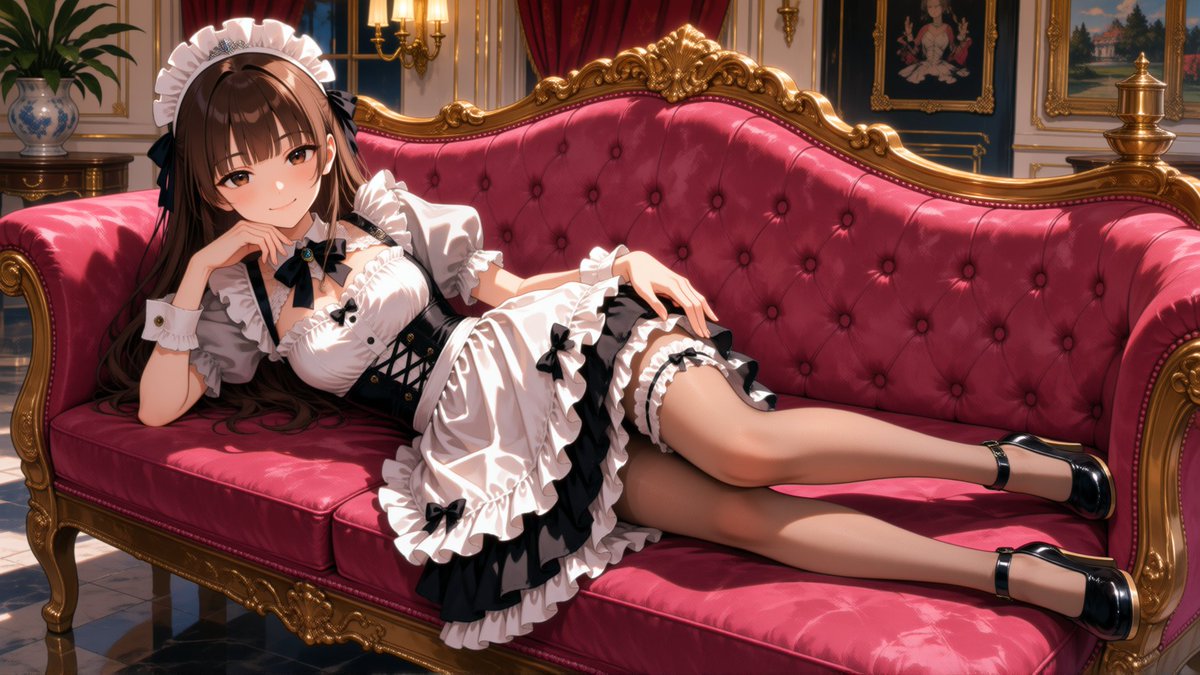 High-quality Anime Illustration in a Luxurious Victorian Mansion Parlor