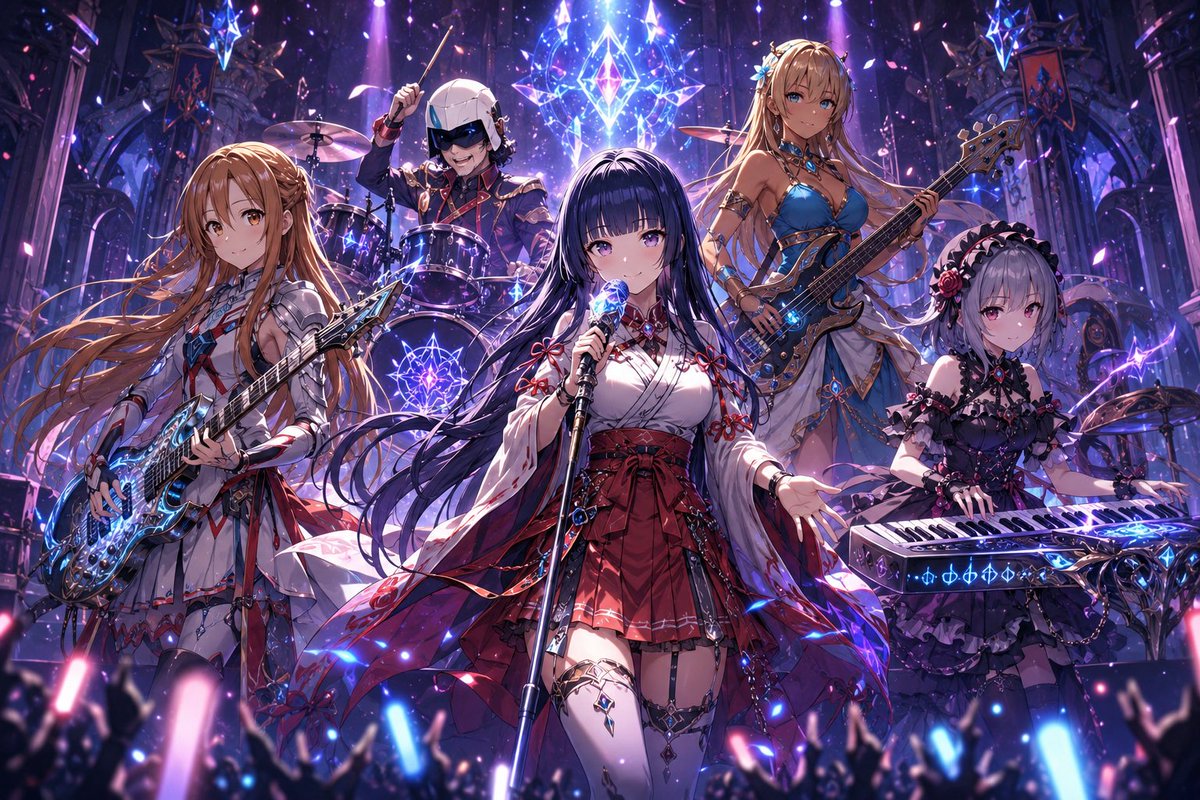 Analyze All Uploaded Illustration Images and Create an Ultra High-quality Original Hard Rock / Fantasy