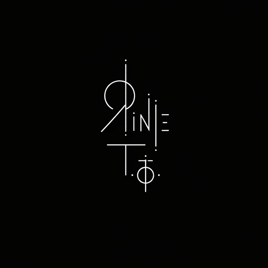 A Logo Design for Led Zeppelin Centered on a Completely Black Background
