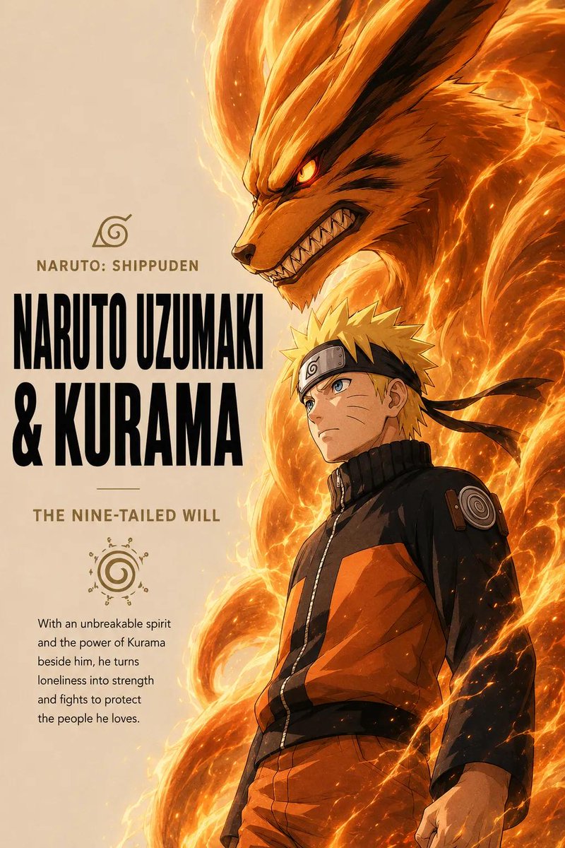 Anime Character Showcase Poster with a Bold Young Warrior in the Foreground Striking a Confident