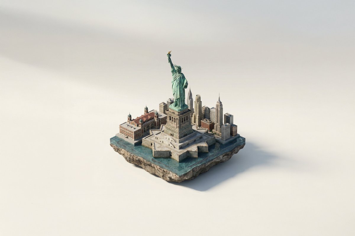Isometric Miniature Diorama of the Eiffel Tower