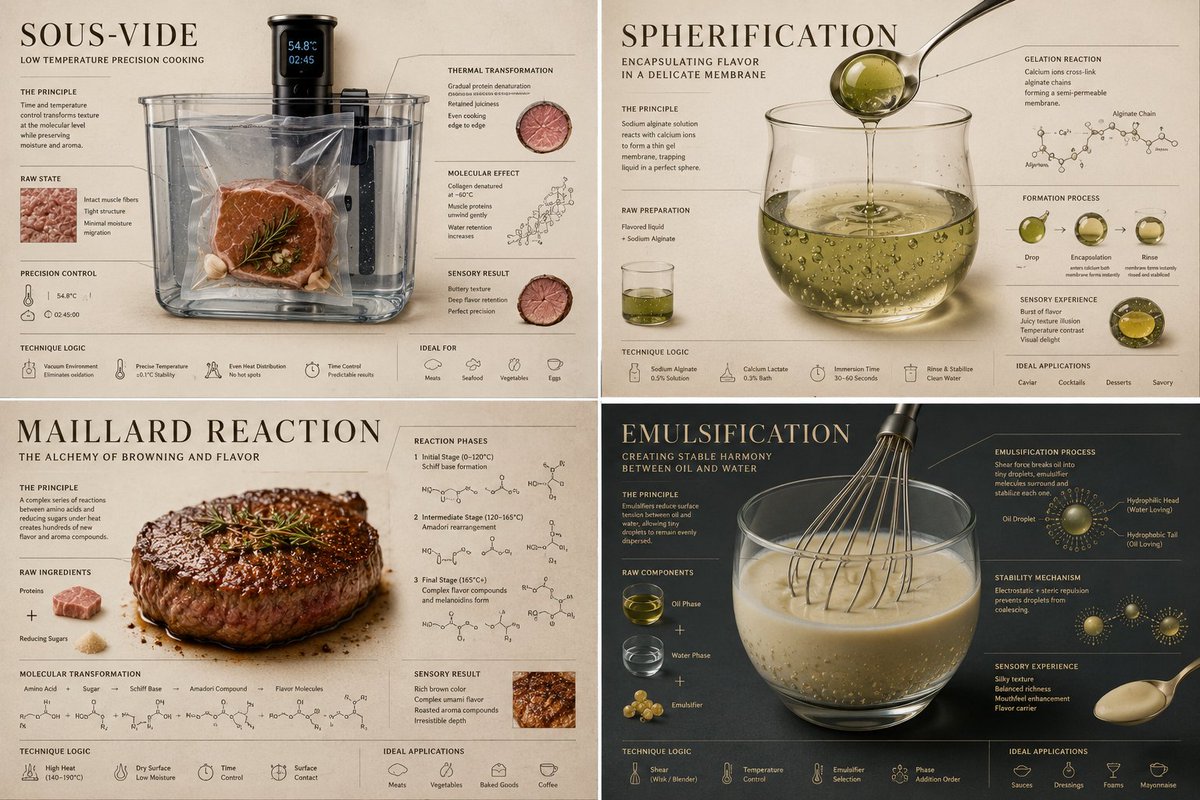 2x2 Grid Do This for 4 Culinary Techniques Input Technique