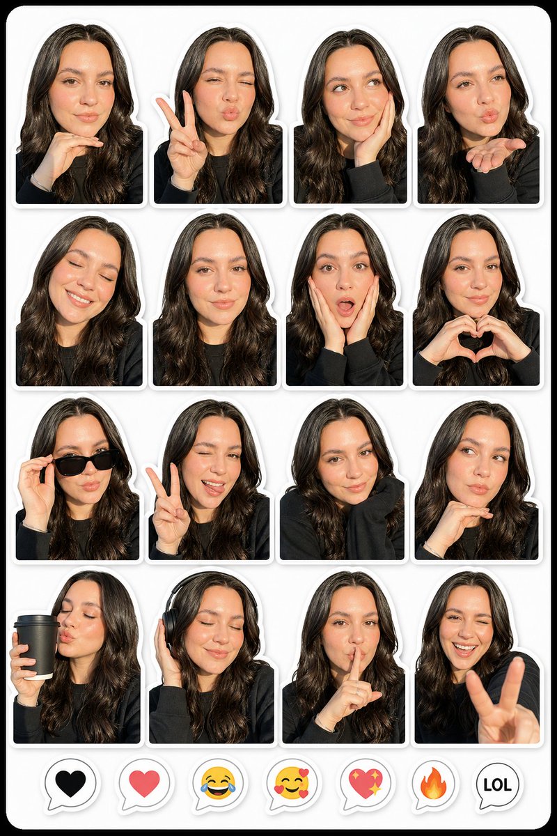 Sticker Pack Featuring Multiple Expressions