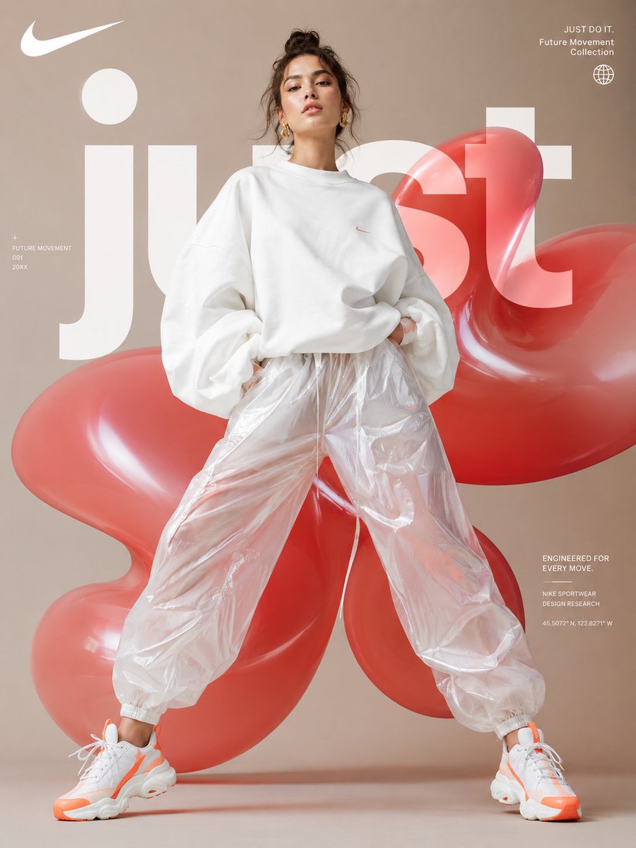 High-fashion Futuristic Sportswear Editorial Poster