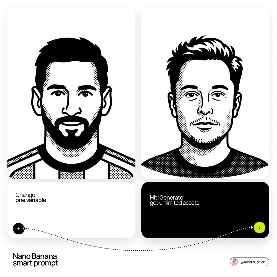 Minimalist Black and White Flat Vector Portrait of Name in an Expressive Notion-avatar Style