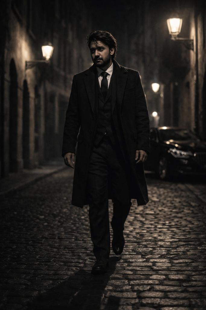 A Hyper-realistic Cinematic Low-angle Medium-long Shot Captured with an 85mm Lens At F/2