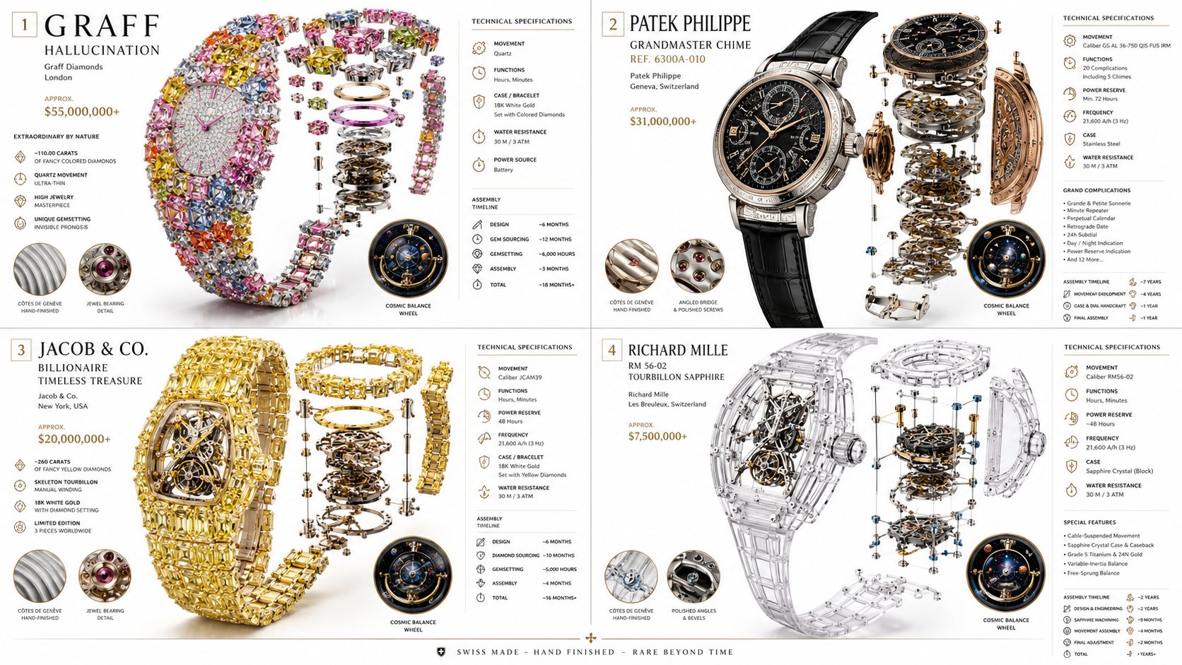 2x2 Grid 169 Do This for 4 Most Expensive Strangest Watches Ever Made