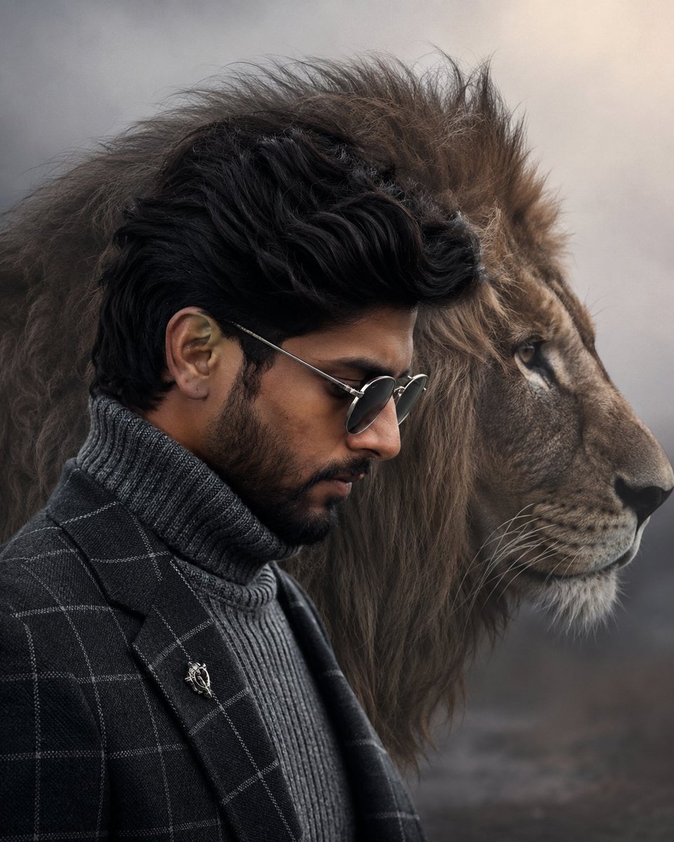 A Cinematic Fashion Portrait of a Stylish Man with the Uploaded Face as Reference