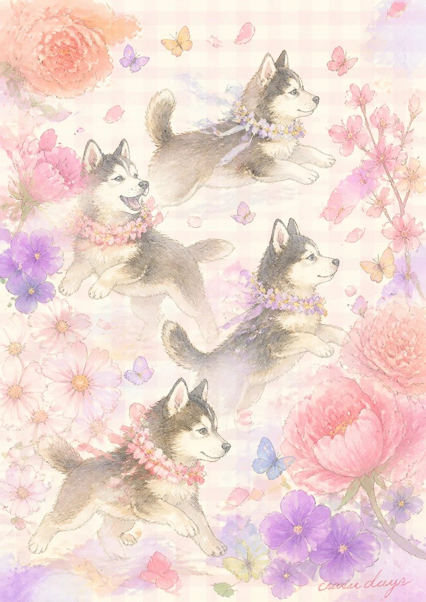 Dreamy Pastel Watercolor Illustration on a Vertical 34 Canvas