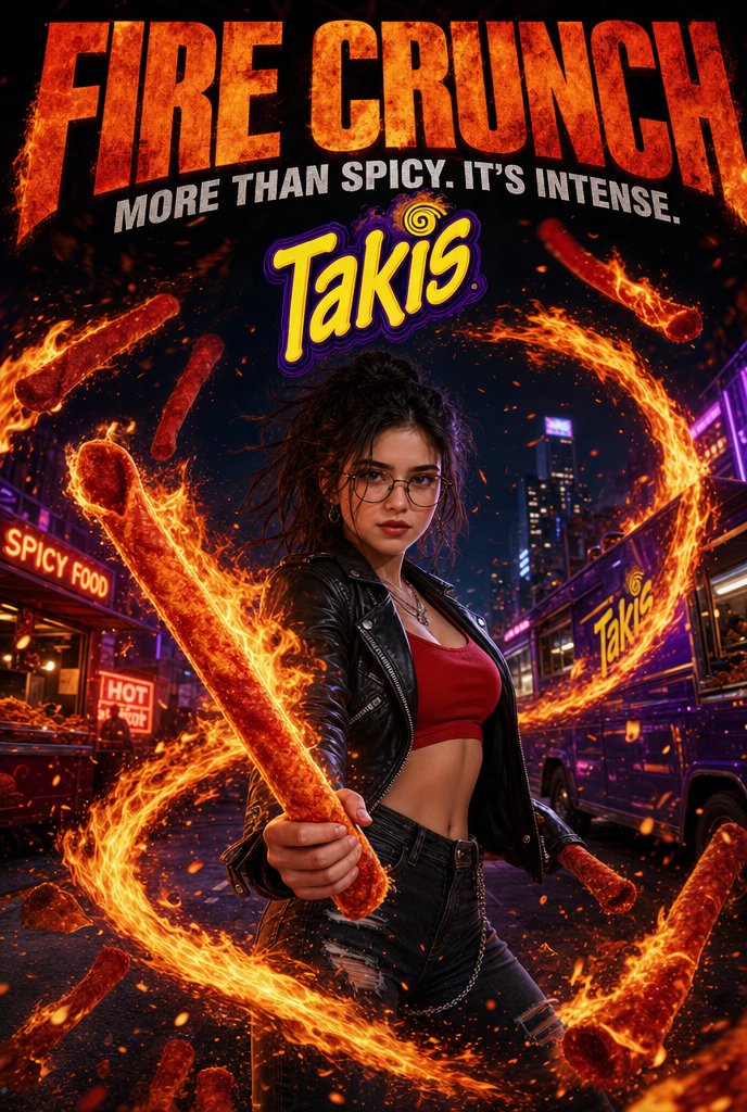 Vertical High-octane Snack Advertisement Poster for Takis