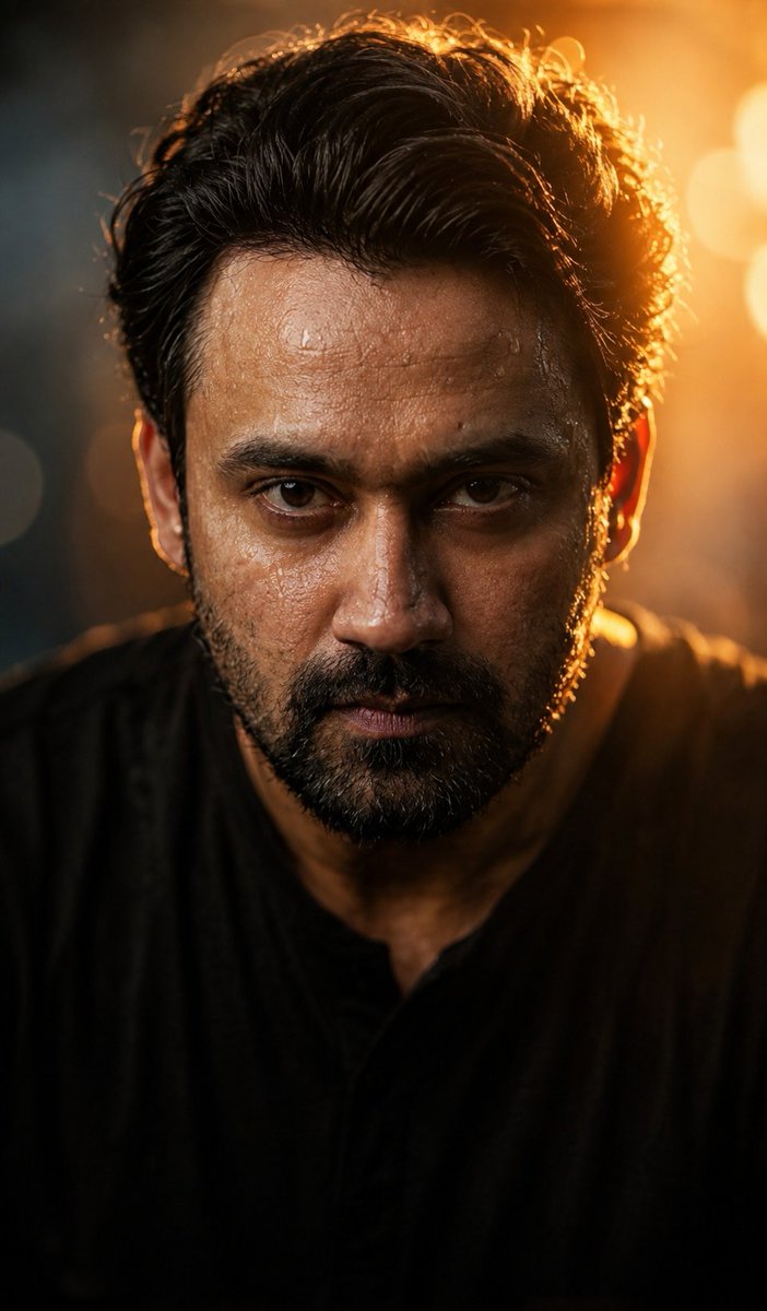 A Hyper-realistic Cinematic Close-up Portrait of a Man