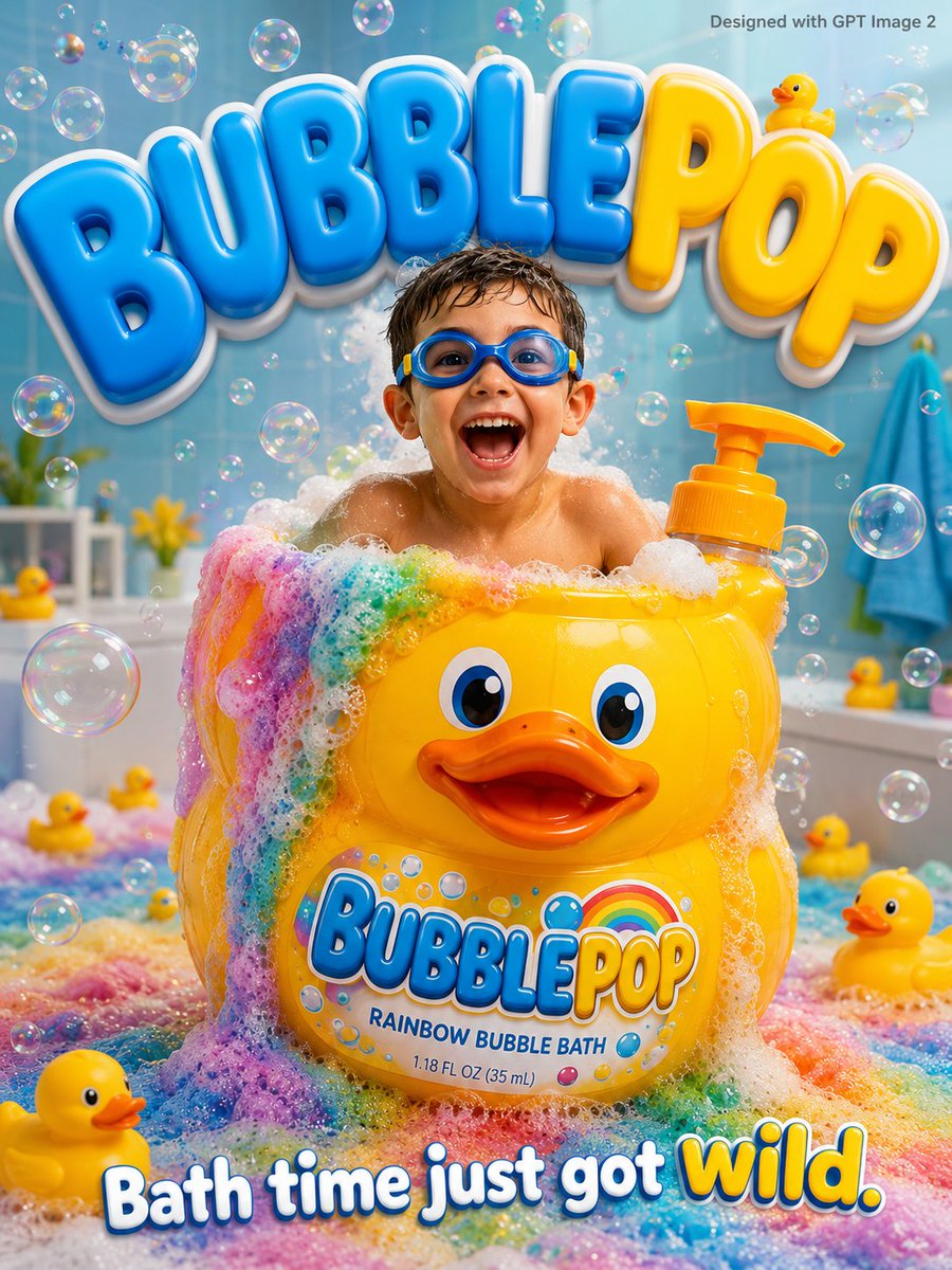 A Fun Bubbly Kids Advertisement Poster